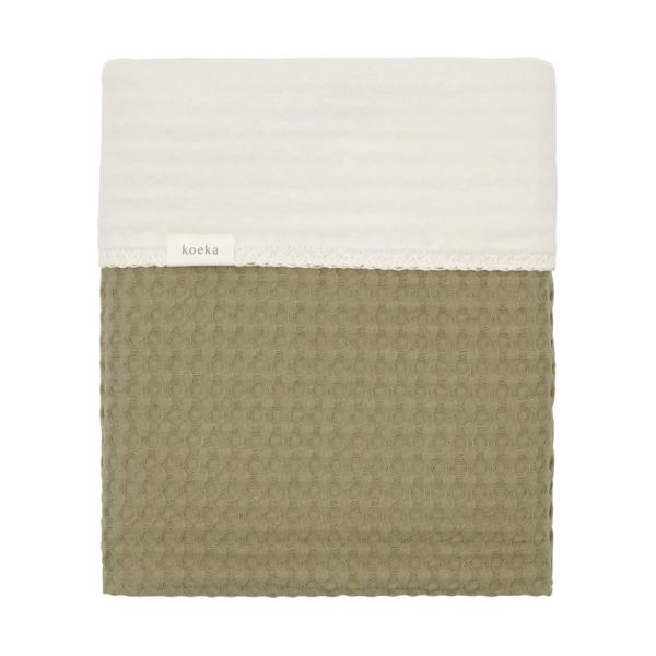 Koeka Wiegdeken Cotton Fleece Wafel Amsterdam Moss 75 x 100 cm Koeka Wiegdeken Cotton Fleece Wafel Amsterdam Moss 75 x 100 cm