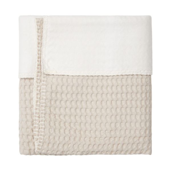 Koeka Ledikantdeken Cotton Fleece Wafel Amsterdam Sand 



