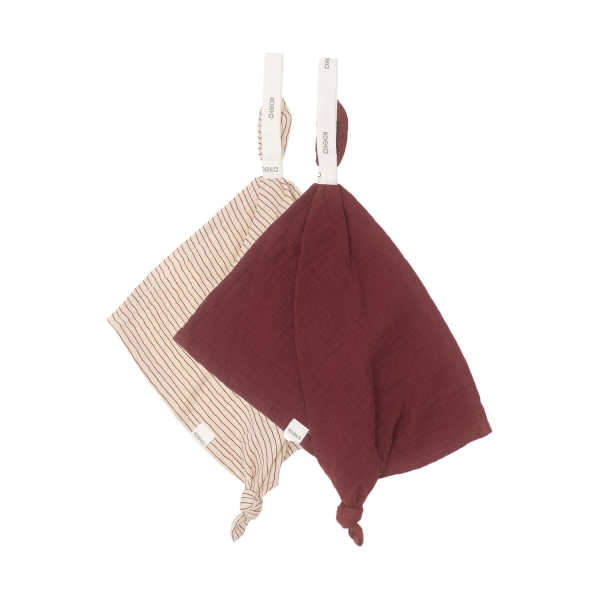 Koeka Whisper Waves Speendoekje - 2 Stuks - Burgundy Koeka Whisper Waves Speendoekje - 2 Stuks - Burgundy