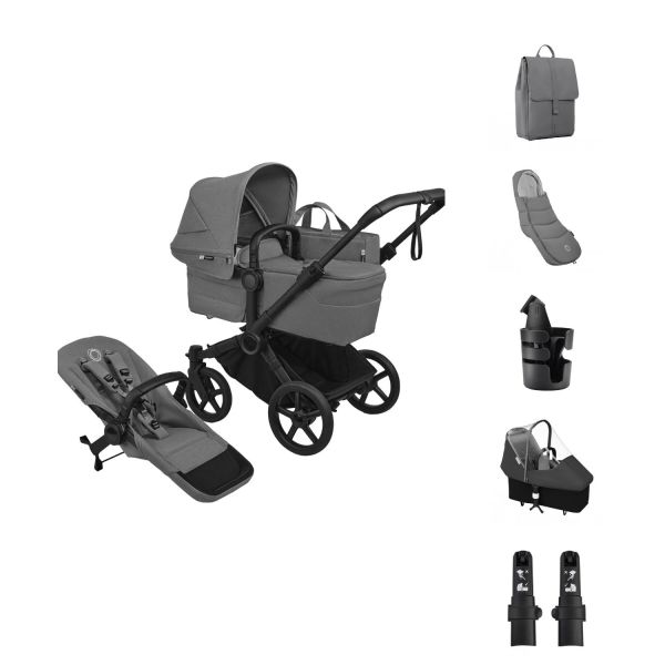 Bugaboo Donkey 6 Renew Single Essentiële Bundel 2-in-1 Kinderwagen - Moon Grey