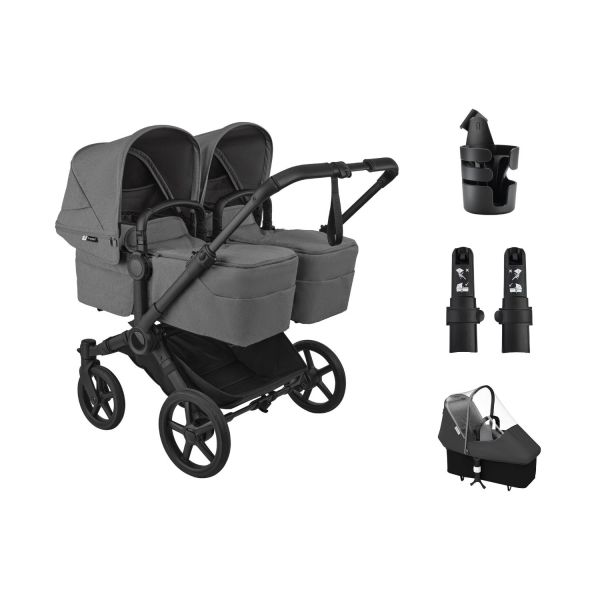 Bugaboo Donkey 6 Renew Twin Essentiële Bundel Tweelingwagen - Moon Grey Bugaboo Donkey 6 Renew Twin Essentiële Bundel Tweelingwagen - Moon Grey