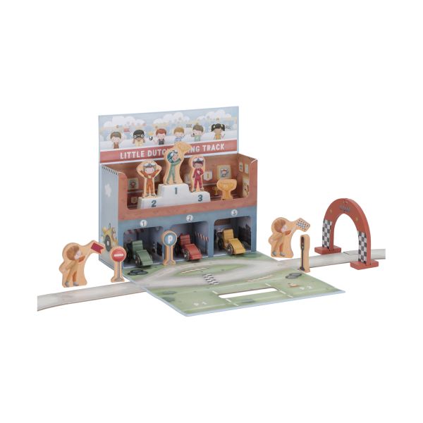 Little Dutch Speelkoffer Racebaan - Hout Little Dutch Speelkoffer Racebaan - Hout