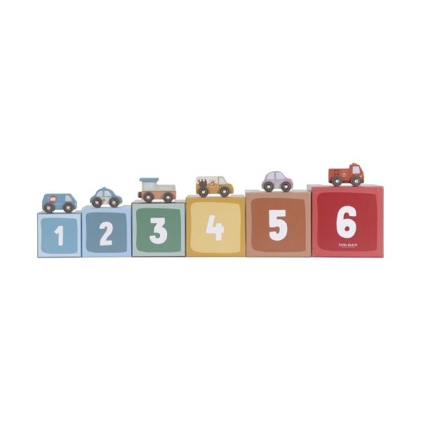 Little Dutch Stapeltoren Inclusief 6 Auto’s – Hout