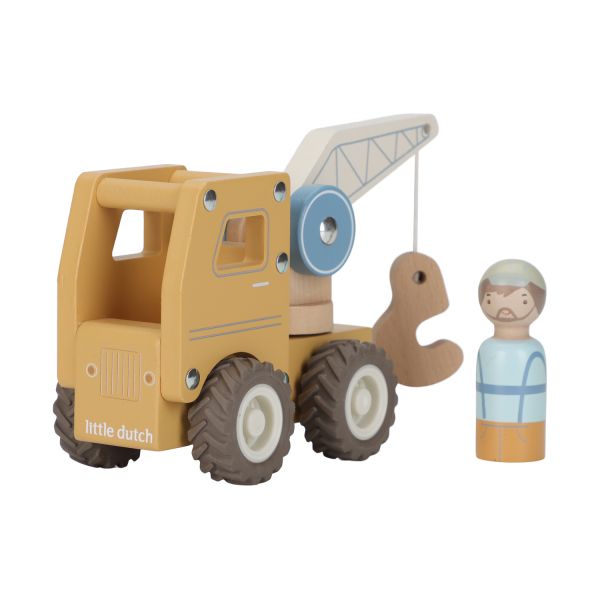 Little Dutch Kraanwagen Inclusief Pegdoll – Hout Little Dutch Kraanwagen Inclusief Pegdoll – Hout