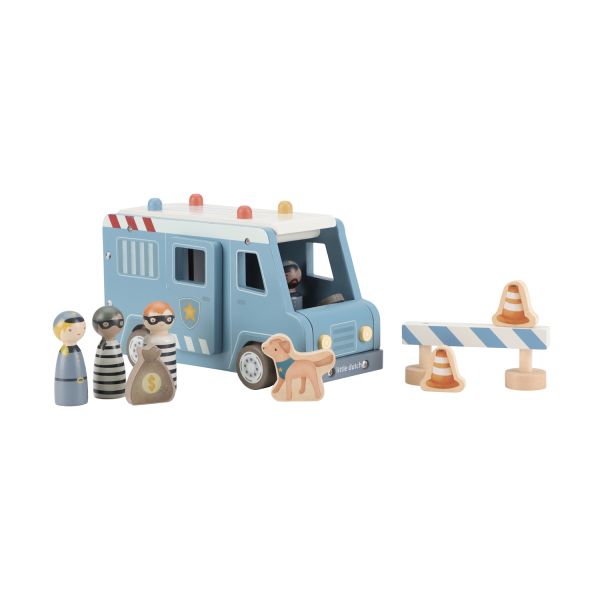 Little Dutch Politiewagen Inclusief Pegdolls – Hout Little Dutch Politiewagen Inclusief Pegdolls – Hout