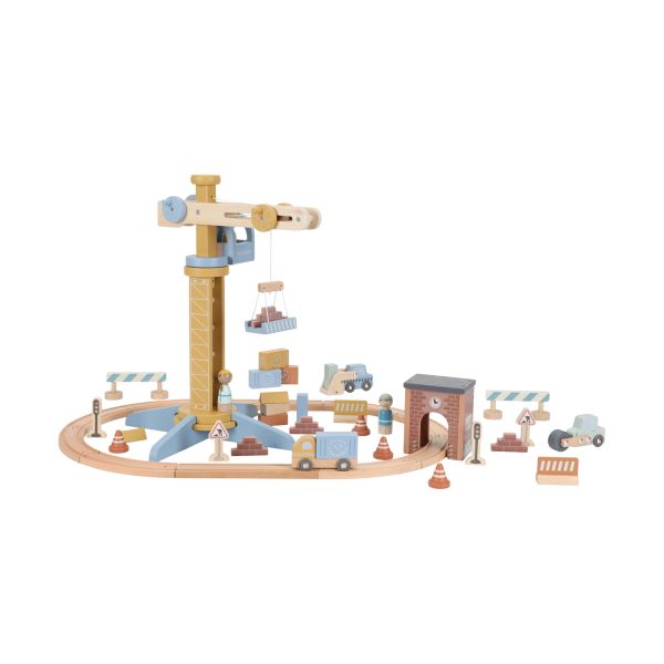 Little Dutch Kraan Set Met Treinbaan Little Dutch Kraan Set Met Treinbaan