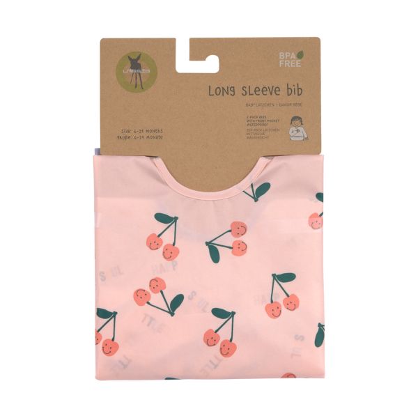Lässig Slabbetjes met Mouwen Happy Fruits Cherry – 2 stuks