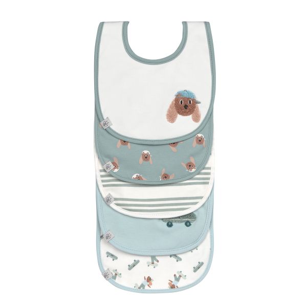 Lässig Tiny Team Dog Slabbetjes – 5 Stuks – Blauw Lässig Tiny Team Dog Slabbetjes – 5 Stuks – Blauw