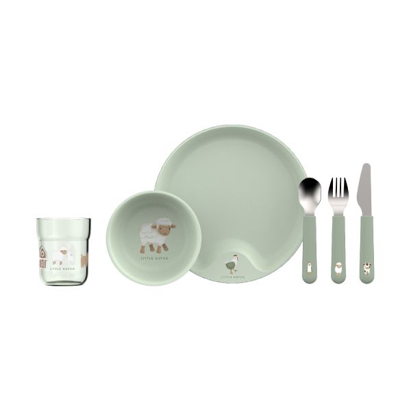 Mepal X Little Dutch Kinderservies Set Mio Little Farm 6-delig Mepal X Little Dutch Kinderservies Set Mio Little Farm 6-delig