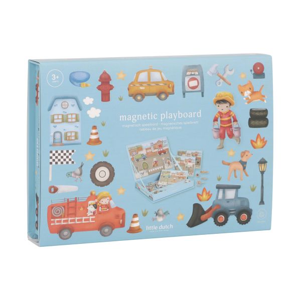 Little Dutch Magnetisch Speelbord - Jim's Vehicles Little Dutch Magnetisch Speelbord - Jim's Vehicles