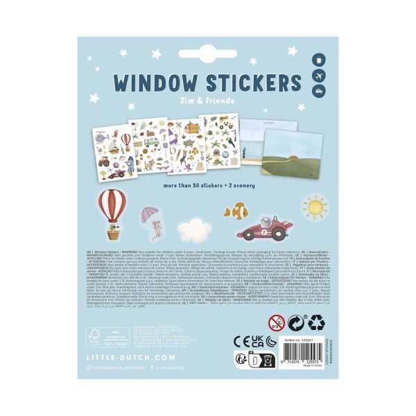 Little Dutch Raamstickers Jim & Friends