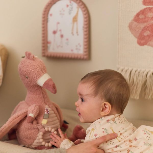 Little Dutch Safari Friends Activiteitenknuffel Flamingo
