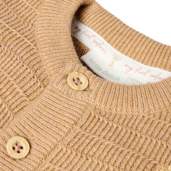 Little Dutch Safari Friends Gebreid Vestje Overslag - Maat 50 - Soft Tan Little Dutch Safari Friends Gebreid Vestje Overslag - Maat 50 - Soft Tan