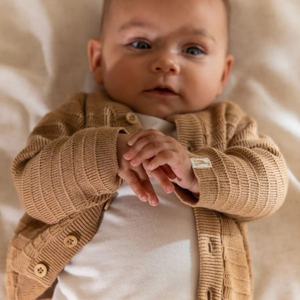 Little Dutch Safari Friends Gebreid Vestje Overslag - Maat 50 - Soft Tan Little Dutch Safari Friends Gebreid Vestje Overslag - Maat 50 - Soft Tan