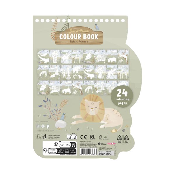 Little Dutch Safari Friends Kleurboek - Lion Little Dutch Safari Friends Kleurboek - Lion