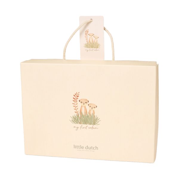 Little Dutch Safari Friends Kraamcadeau Kledingset - Maat 50/56 - Beige Little Dutch Safari Friends Kraamcadeau Kledingset - Maat 50/56 - Beige