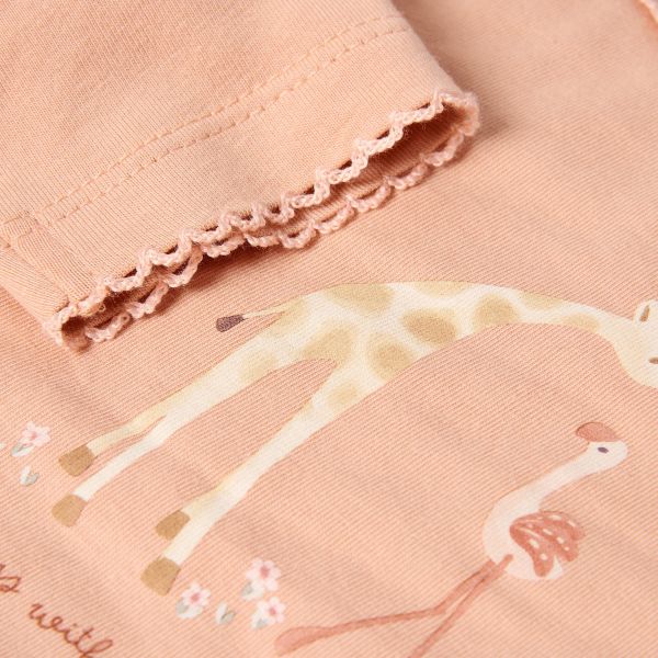Little Dutch Safari Friends Pyjama Twee-Delig - Maat 62/68 - Deep Pink