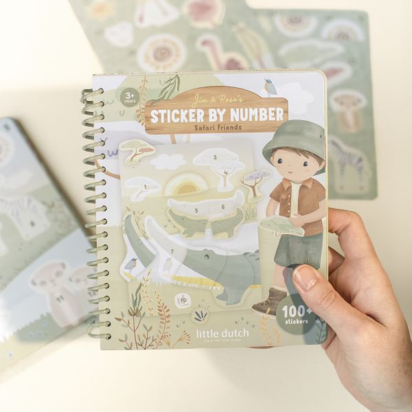 Little Dutch Safari Friends Sticker Op Nummer - Jim