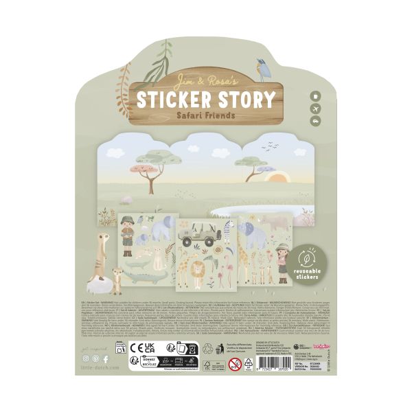 Little Dutch Safari Friends Stickerboek Met Herbruikbare Stickers Little Dutch Safari Friends Stickerboek Met Herbruikbare Stickers