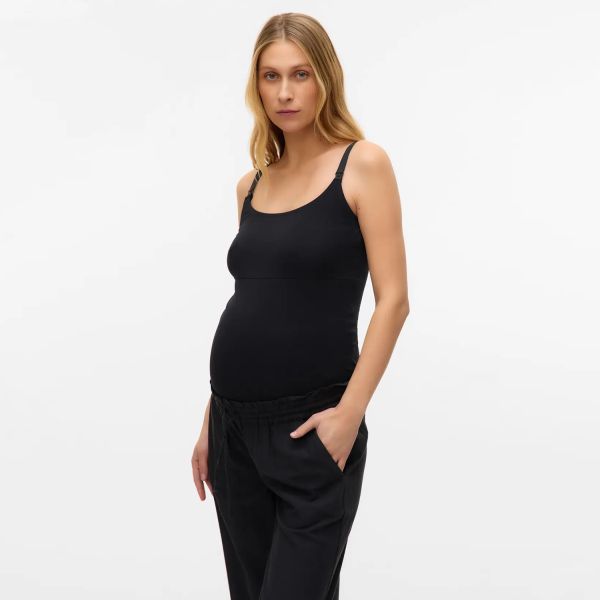 MAMA.LICIOUS Zwangerschapstop - Kerrie - 2-Pack - Maat M - Black/Snow White