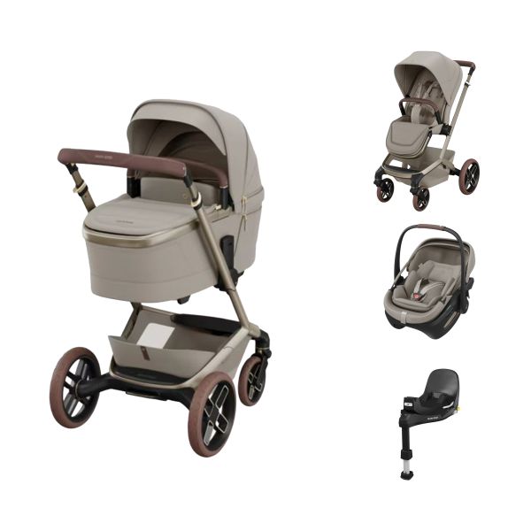 Maxi-Cosi Fame 3-in-1 Kinderwagen Met Base - Coral Slide Pro - Sapphire Sand Maxi-Cosi Fame 3-in-1 Kinderwagen Met Base - Coral Slide Pro - Sapphire Sand