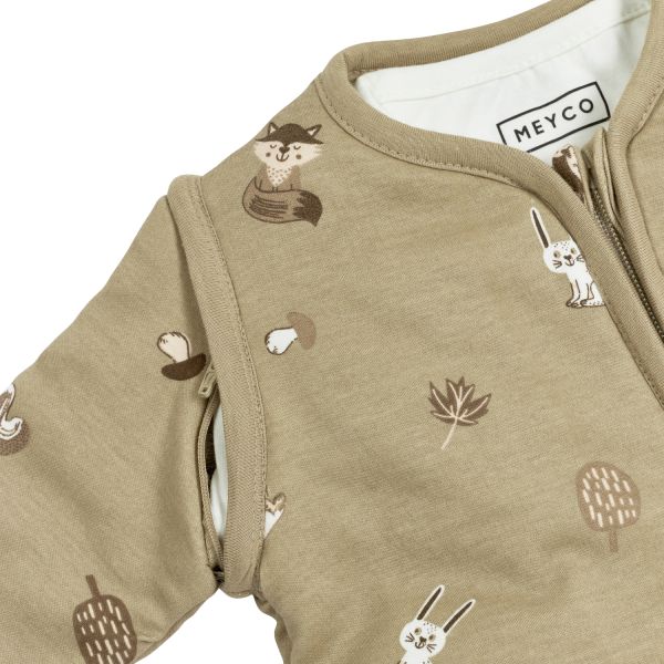 Meyco Slaapzak 4-Seizoenen Forest Animals Sand One Size 
