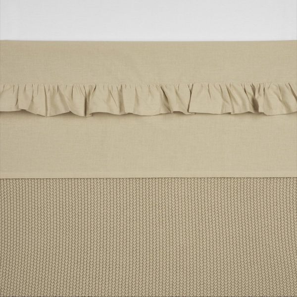Meyco Ledikantlaken Ruffle Sand 100 x 150 cm Meyco Ledikantlaken Ruffle Sand 100 x 150 cm
