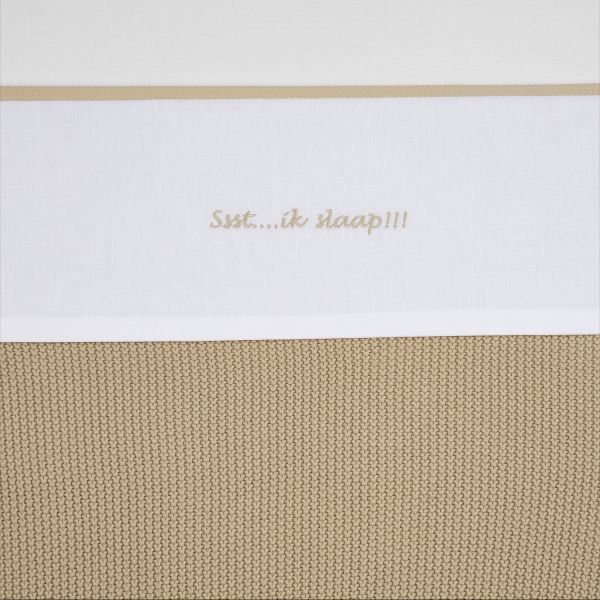 Meyco Ledikantlaken Ssst...Ik Slaap!! Sand 100 x 150 cm Meyco Ledikantlaken Ssst...Ik Slaap!! Sand 100 x 150 cm