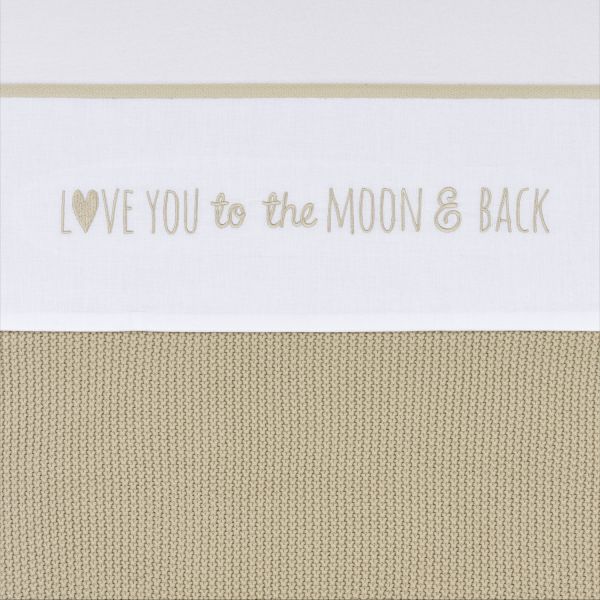 Meyco Wieglaken Love You To The Moon & Back Sand 75 x 100 cm

