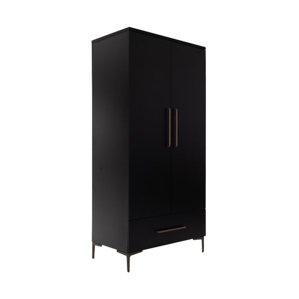 TWF Ledikant 60 x 120 - Commode 3 Laden - Hanglegkast 2 Deuren 1 Lade Modena Metaal