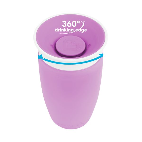 Munchkin Miracle 360 Sippy Beker - 12mnd+ - 296ml - Purple