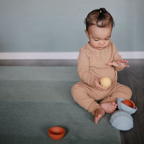 Mushie Nesting Spheres Sensory Toy Powder Blue