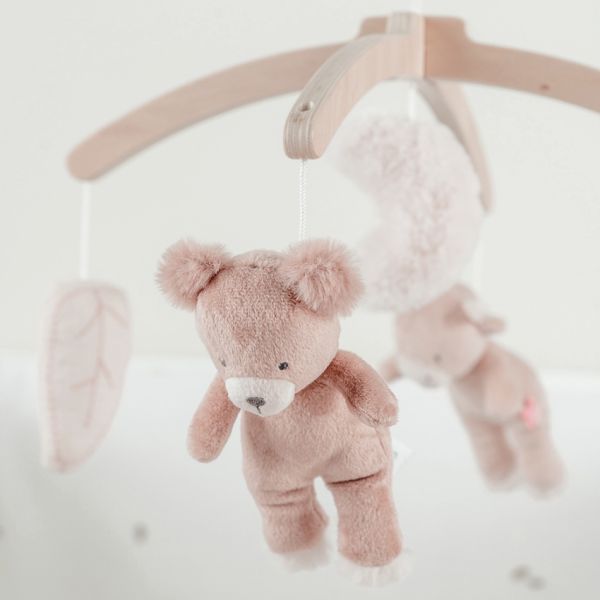 Noukie's F&O Muziekmobiel Met Houten Arm Lily & Fluffy Noukie's F&O Muziekmobiel Met Houten Arm Lily & Fluffy