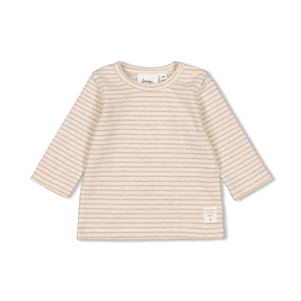Feetje T-Shirt Print Rib Streep The Magic Is In You Taupe Melange 44 Feetje T-Shirt Print Rib Streep The Magic Is In You Taupe Melange 44