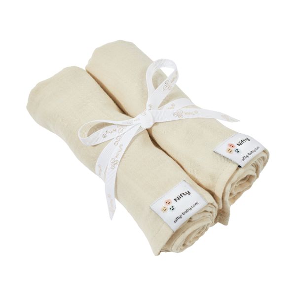 Nifty Multidoek Hydrofiel 65 x 65 cm 2-Pack Vanilla Sand Nifty Multidoek Hydrofiel 65 x 65 cm 2-Pack Vanilla Sand