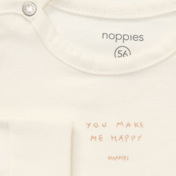 Noppies Neisse Shirt Met Lange Mouwen - Maat 50 - Egret Noppies Neisse Shirt Met Lange Mouwen - Maat 50 - Egret