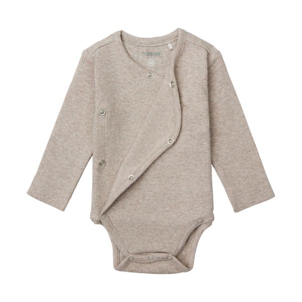 Noppies Romper Rib Nino Taupe Melange 44