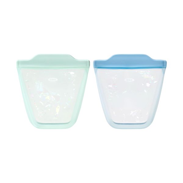 OXO Tot Bewaarzakken - 2 Pack - Silicone - Opal & Dusk