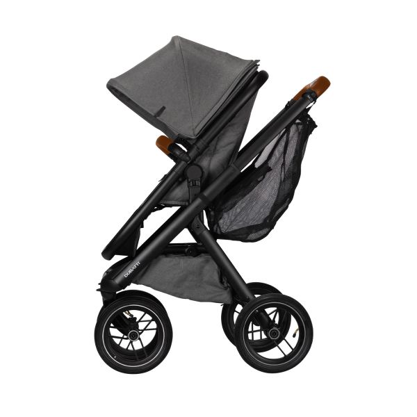 Dubatti One E5 2-in-1 Kinderwagen Black/Cognac - Grey Dubatti One E5 2-in-1 Kinderwagen Black/Cognac - Grey
