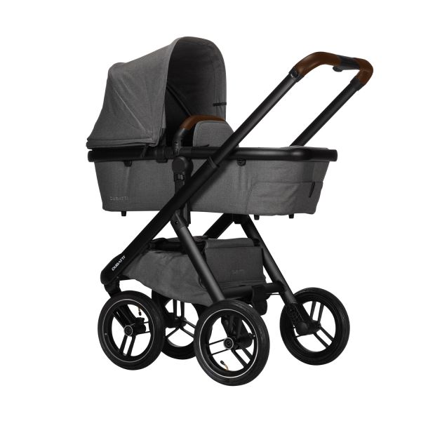 Dubatti One E5 2-in-1 Kinderwagen Black/Dark Brown - Grey