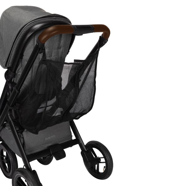 Dubatti One E5 2-in-1 Kinderwagen Black/Dark Brown - Grey