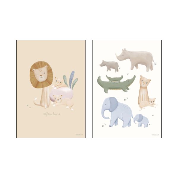 Little Dutch Safari Leo Poster - A3 Little Dutch Safari Leo Poster - A3
