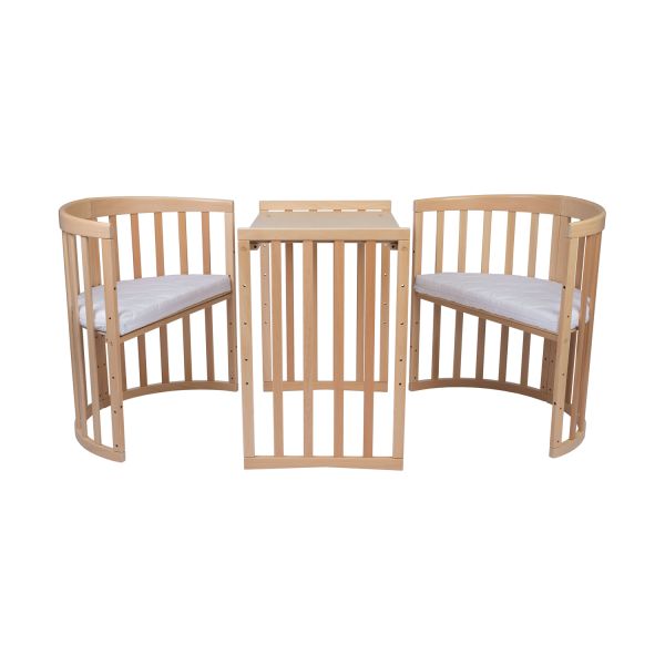 Waldin Oval Combibed 7‑in‑1 - Natural inclusief matras