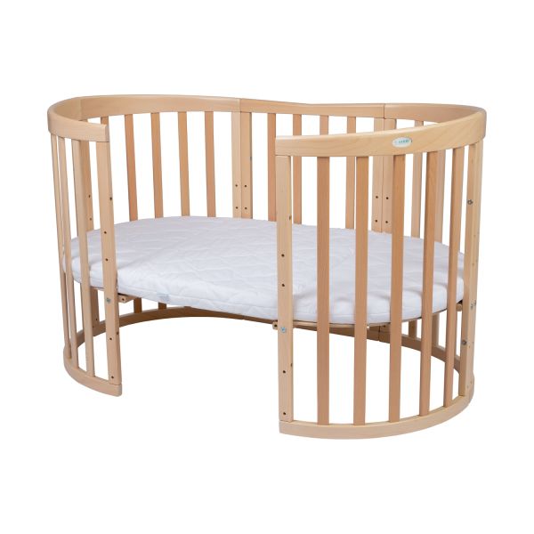 Waldin Oval Combibed 7‑in‑1 - Natural inclusief matras