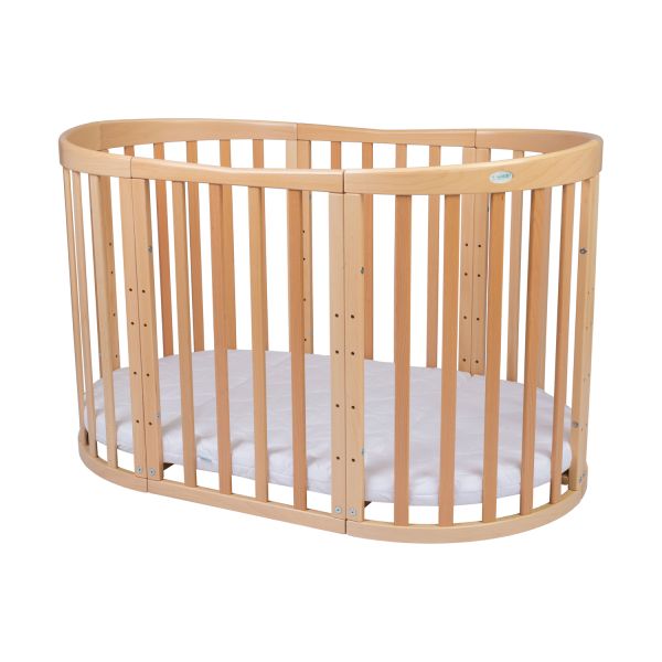 Waldin Oval Combibed 7‑in‑1 - Natural inclusief matras