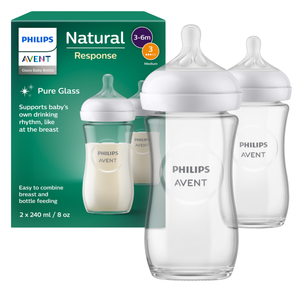 Philips Avent Fles Glas Natural Response 240ml Philips Avent Fles Glas Natural Response 240ml