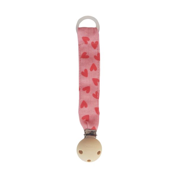Chewies & More Speenkoord - Hartjes - Rood/Roze