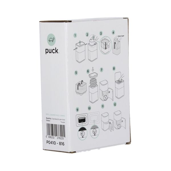 Puck Lemon Navulzakjesrol voor Luieremmer Emma - 3 stuks - Wit Puck Lemon Navulzakjesrol voor Luieremmer Emma - 3 stuks - Wit