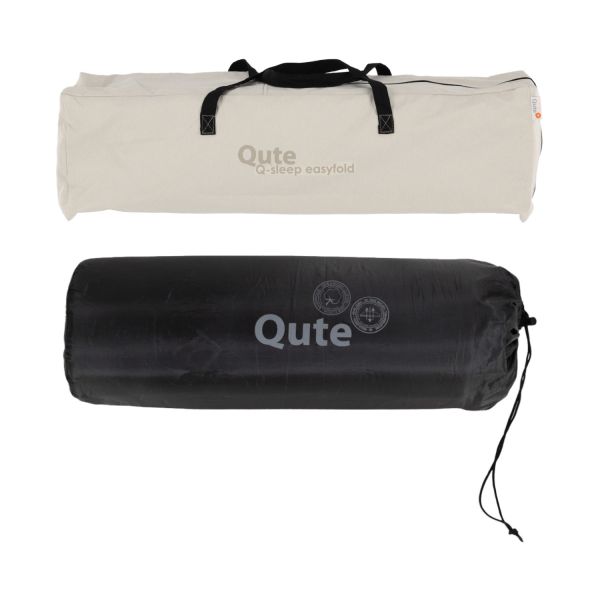 Qute Q-Sleep Campingbed Easyfold + Q-Matti Matras incl. Hoes - Ivory Qute Q-Sleep Campingbed Easyfold + Q-Matti Matras incl. Hoes - Ivory