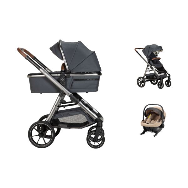 Qute Q-Journey 3-in-1 Kinderwagen Antra - Jix Autostoel Bruin Qute Q-Journey 3-in-1 Kinderwagen Antra - Jix Autostoel Bruin